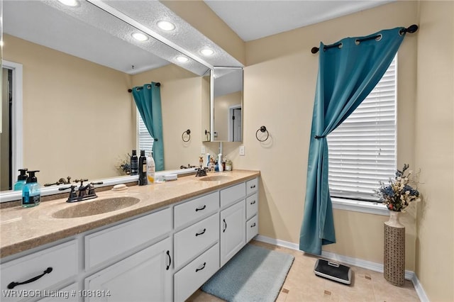 2508 Roxbury Ln, Fort Smith, AR 72908 - bathroom featuring double vanity and recessed lighting