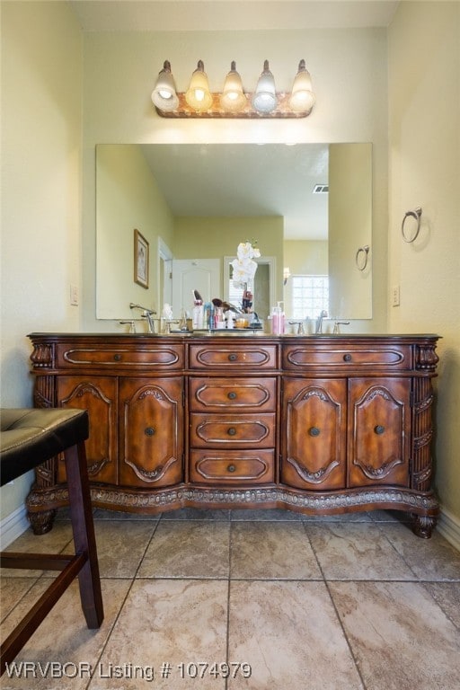 bathroom with vanity