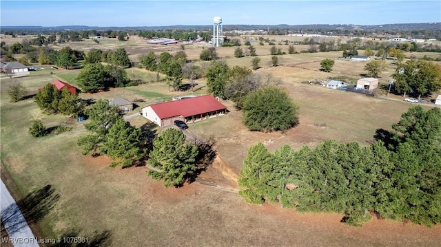 drone / aerial view featuring a rural view