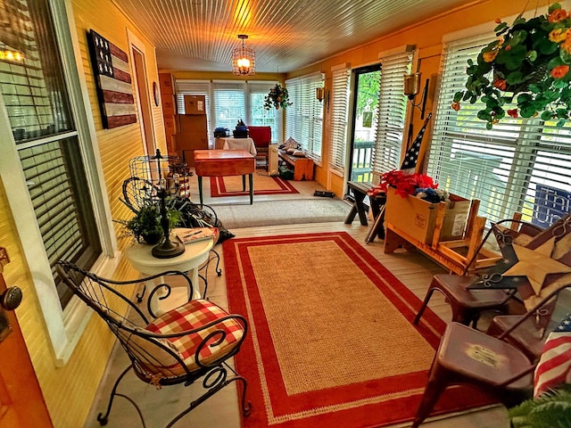 view of sunroom