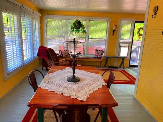 dining area featuring light hardwood / wood-style flooring