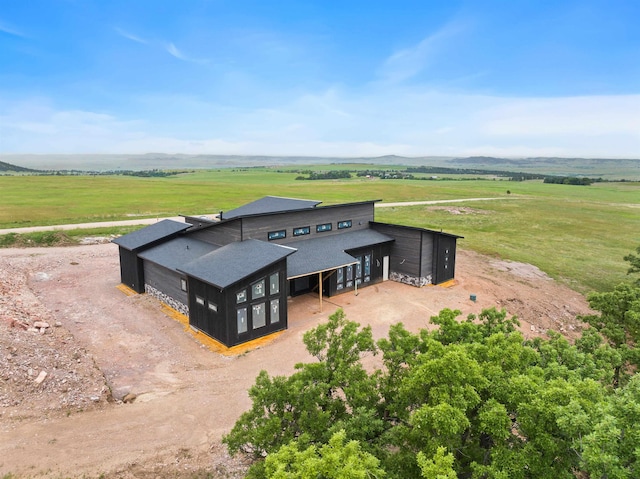 drone / aerial view featuring a rural view