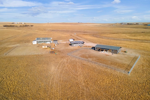 aerial view with a rural view