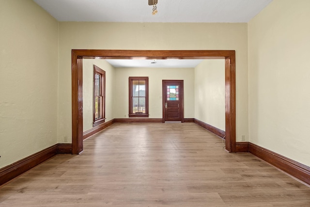 interior space featuring light wood-type flooring