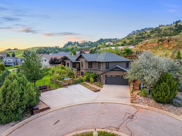 view of front of house featuring a garage