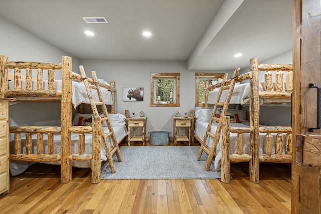 bedroom featuring light hardwood / wood-style flooring