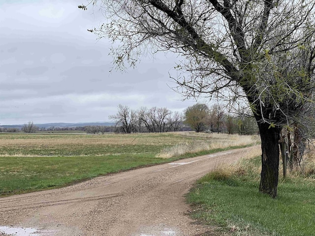 view of road featuring a rural view