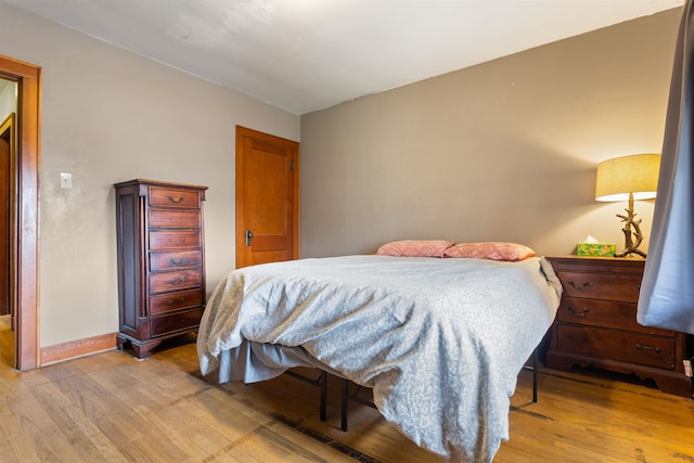 bedroom featuring hardwood / wood-style floors