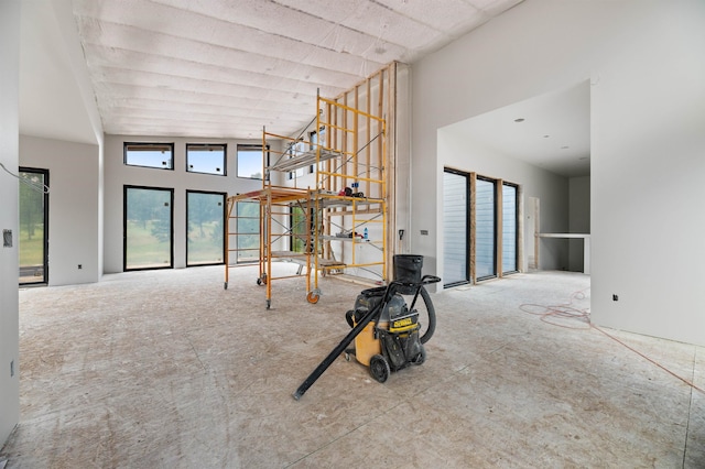 interior space featuring high vaulted ceiling