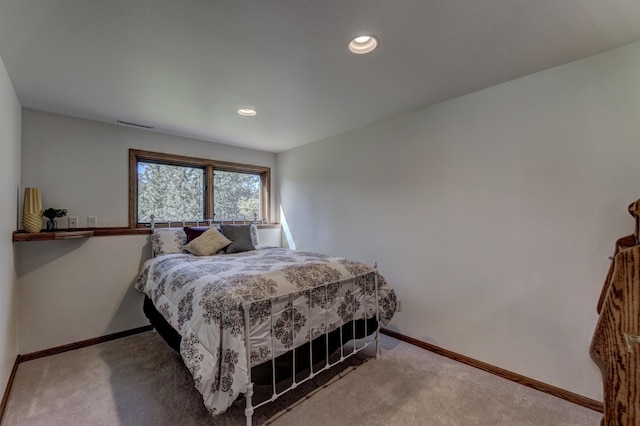 view of carpeted bedroom