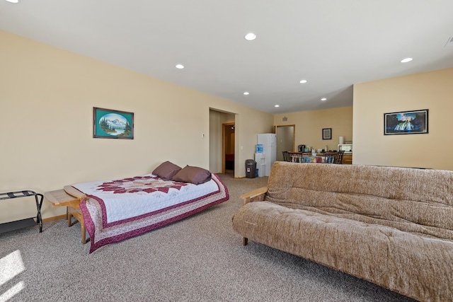 bedroom featuring carpet