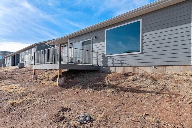 view of property exterior featuring central AC unit