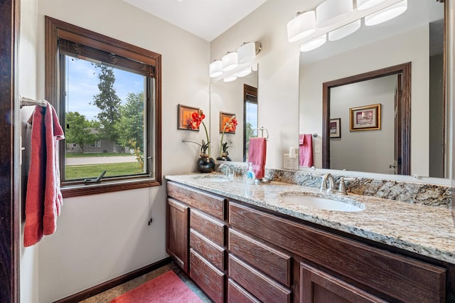 bathroom featuring vanity