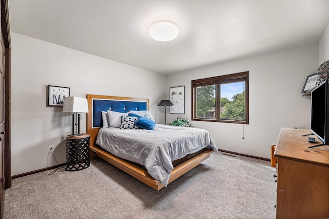 bedroom with carpet