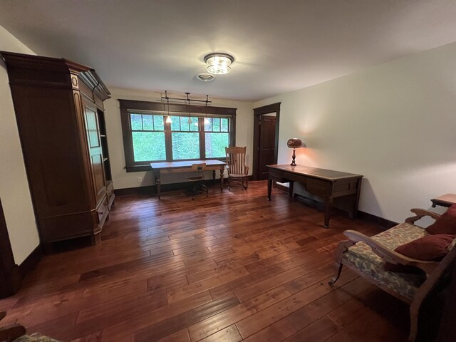 interior space featuring dark hardwood / wood-style flooring