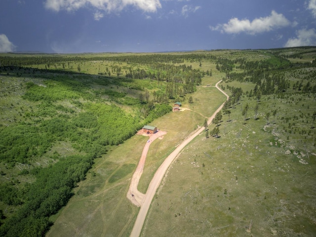 bird's eye view with a rural view