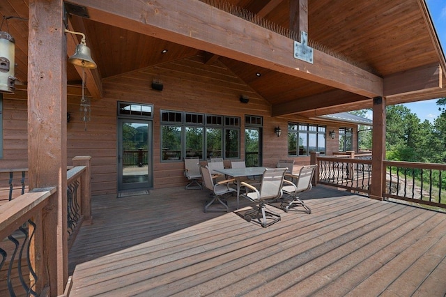 view of wooden terrace