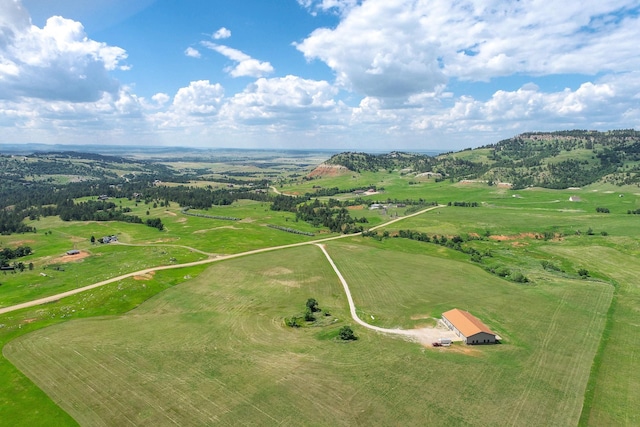 bird's eye view featuring a rural view