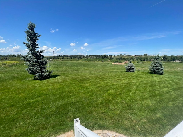 view of yard featuring a rural view