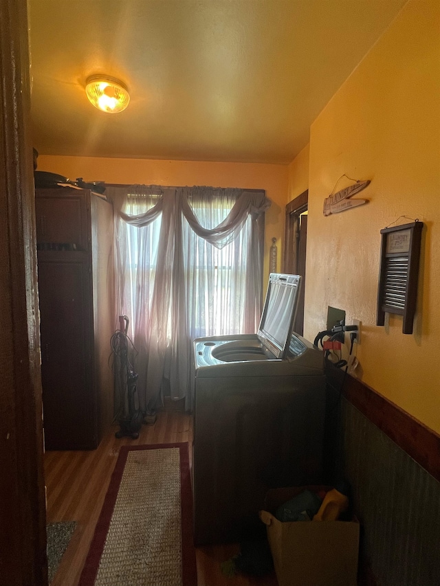 bedroom featuring dark hardwood / wood-style floors