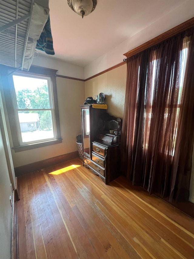 misc room with hardwood / wood-style flooring