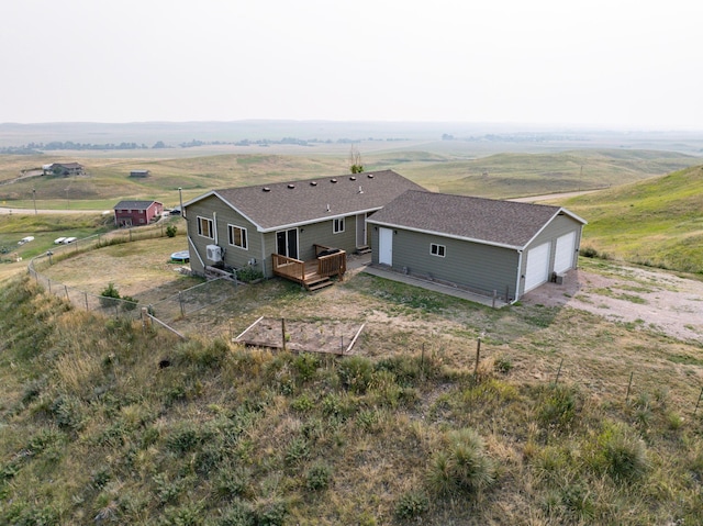 bird's eye view with a rural view