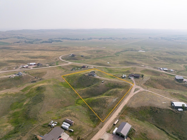 bird's eye view featuring a rural view