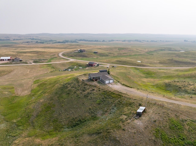 bird's eye view with a rural view