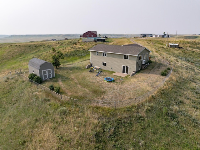 bird's eye view featuring a rural view