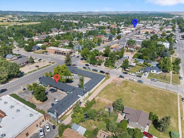 230 N Main St, Spearfish, SD 57783 - aerial view of property and surrounding area featuring nearby suburban area