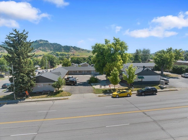 exterior space with a mountain view