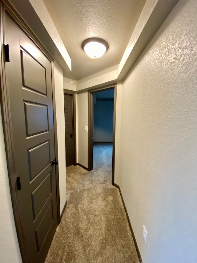906 Top O Hill Ave, Hill City, SD 57745 - corridor featuring light carpet and a textured ceiling