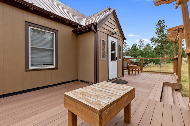 view of wooden deck