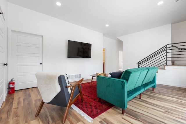 living room featuring hardwood / wood-style floors