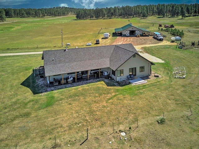 bird's eye view featuring a rural view