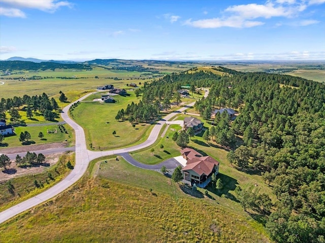 aerial view featuring a mountain view