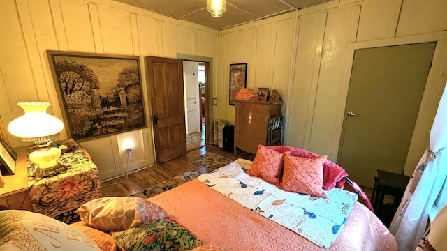 bedroom featuring wood-type flooring