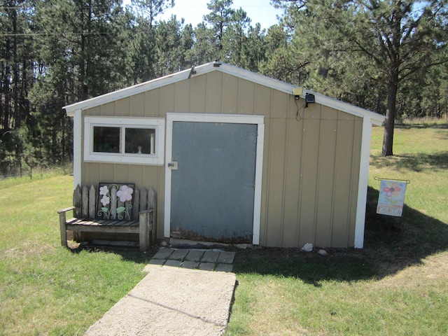 view of shed