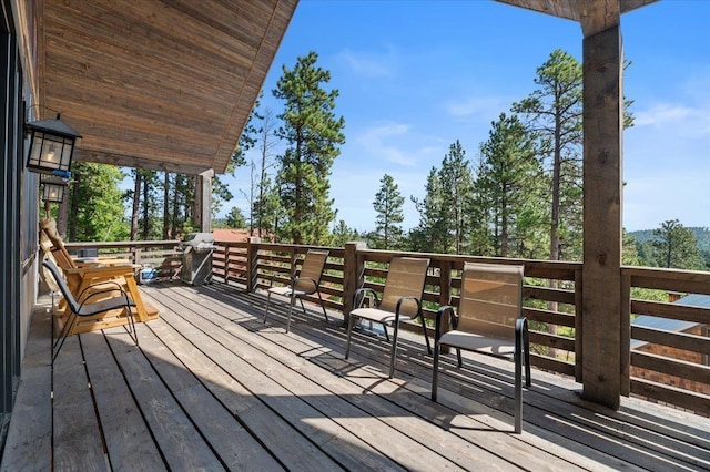 view of wooden deck