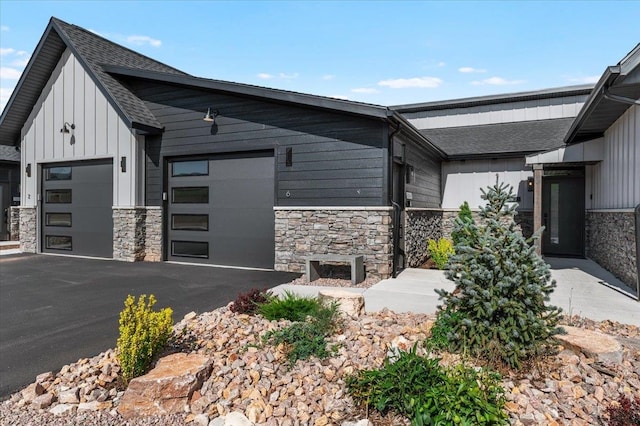 view of property exterior featuring a garage