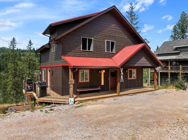 view of front of house with a porch