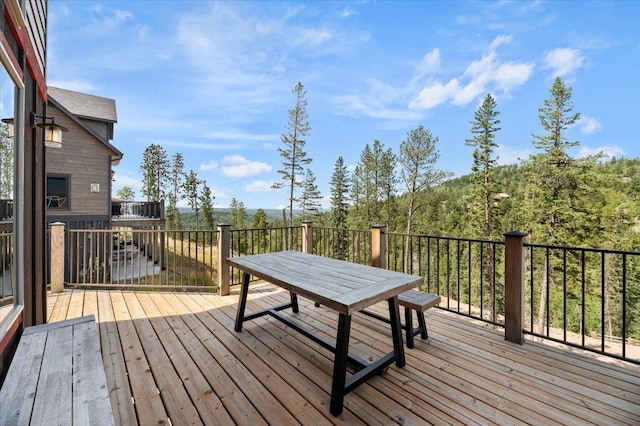 view of wooden deck