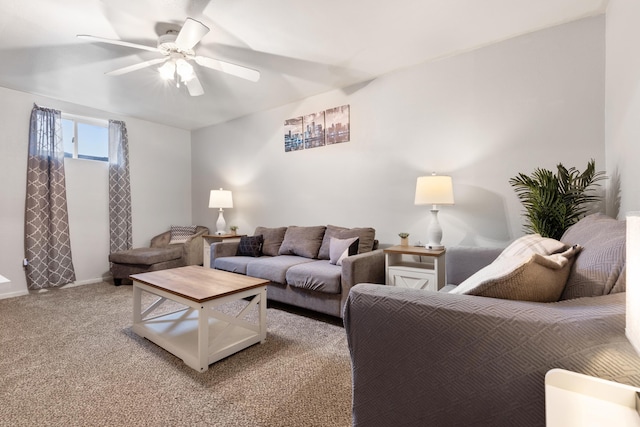 2334 S Davenport St, Sturgis, SD 57785 - living area featuring light carpet and a ceiling fan