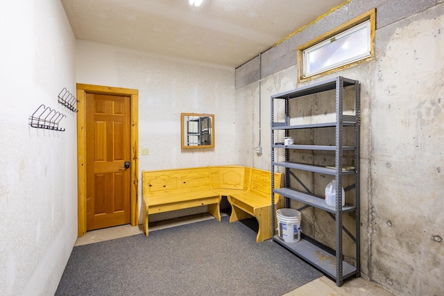 view of storage area