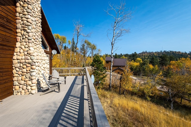 view of patio with a wooden deck