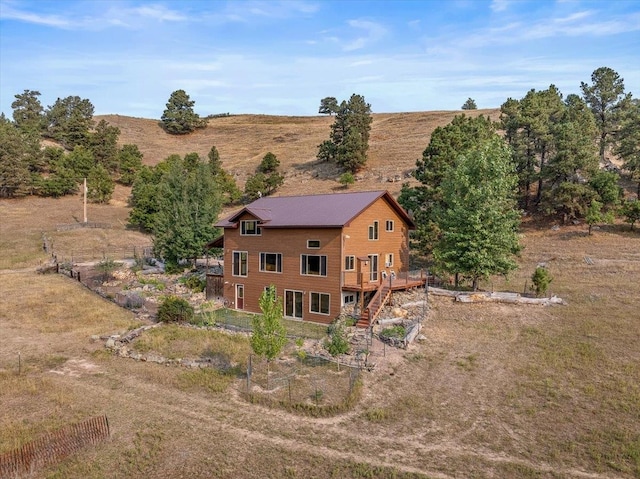 drone / aerial view featuring a rural view