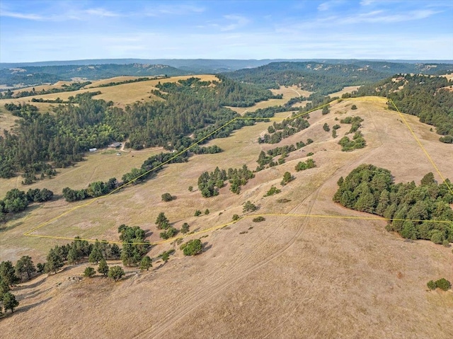 aerial view with a rural view