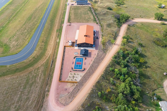 aerial view featuring a rural view