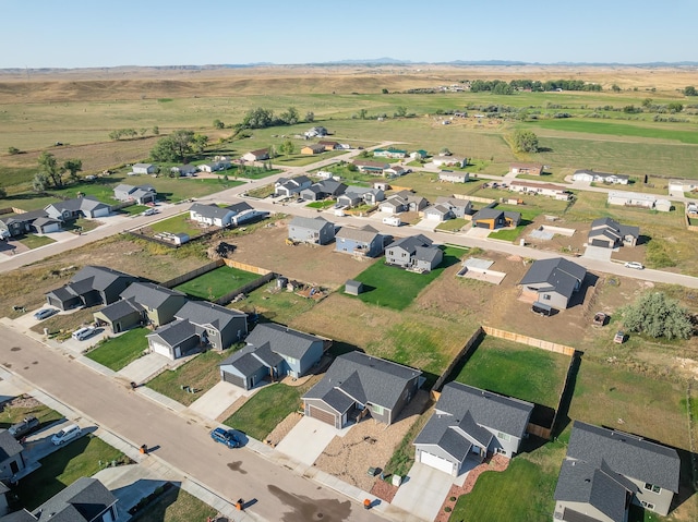 bird's eye view with a rural view