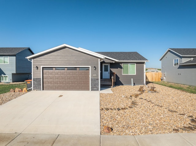 view of front facade with a garage